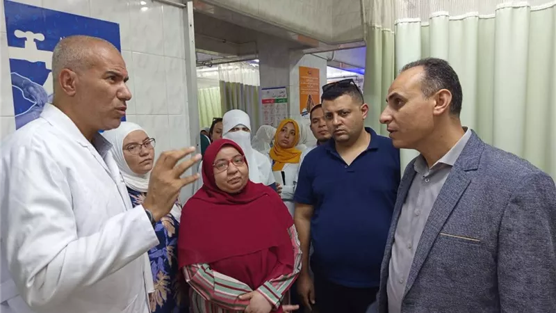 وكيل صحة بني سويف يجري جولة تفقدية موسعة بمستشفى الحميات