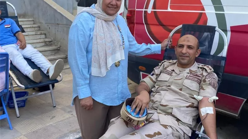 بمشاركة 80 طالب وطالبة : إطلاق حملة للتبرع بالدم بجامعة بنى سويف 