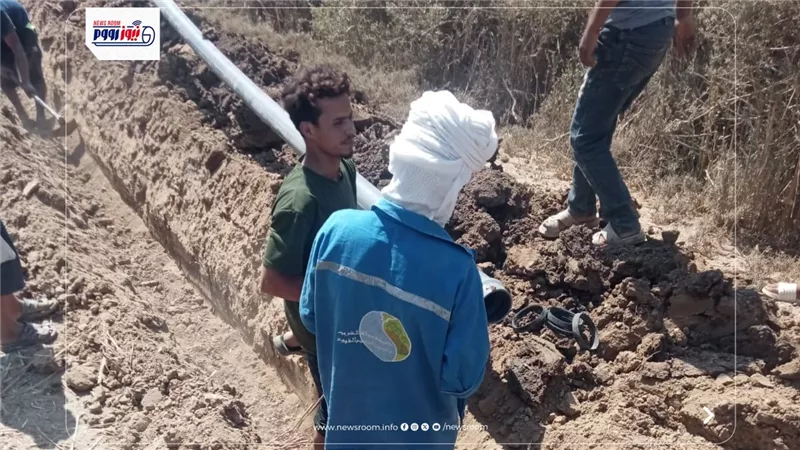 مياه الفيوم تمد خطوط جديدة لعزبة العمدة وعلام للقضاء على ضعف مياه الشرب