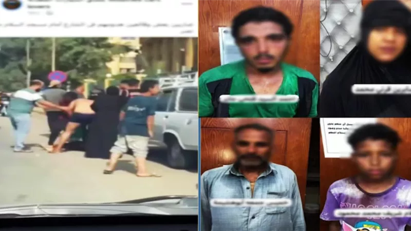 بدون ملابس.. مشاجرة بين حارس عقار وبائعة متجولة ونجلها لخلافات على البيع  