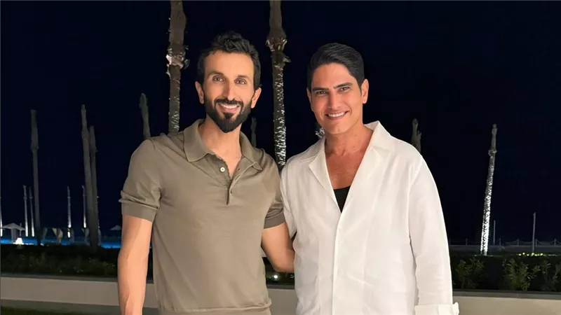 أحمد أبو هشيمة يلتقي الشيخ ناصر بن حمد آل خليفة خلال زيارته لمصر