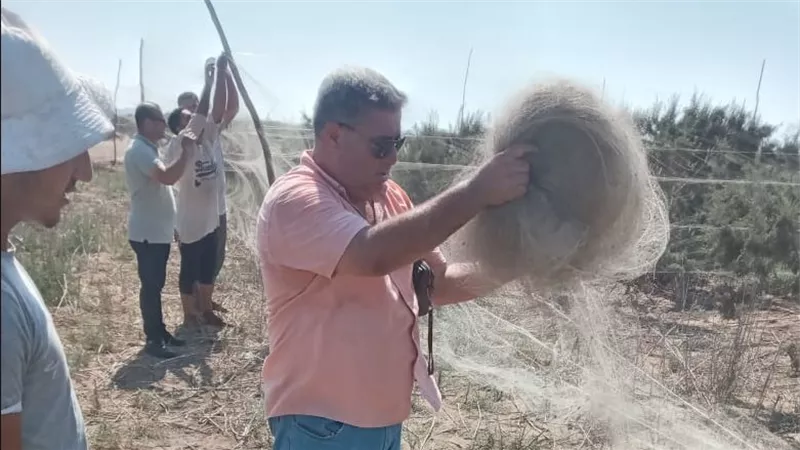 حملة بيئية غير مسبوقة بمحمية البرلس.. إزالة شباك الصيد لإنقاذ ملايين الطيور 