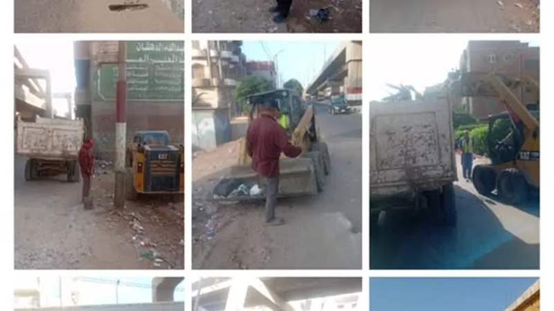 تكثيف جهود النظافة وتجميل الميادين بالزقازيق تحت إشراف رئيس المركز