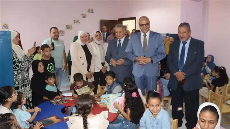 محافظ القليوبية يفتتح مكتبة مصر العامة بشبين القناطر