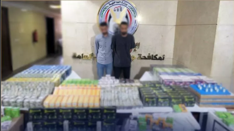 «7789 عبوة بـ9 مليون جنيه».. القبض على شخصين روجا لأدوية مجهولة بالقاهرة 