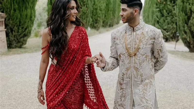 من هي إميلي شاه زوجة مينا مسعود؟ تفاصيل حياتها وزفافهما الأسطوري