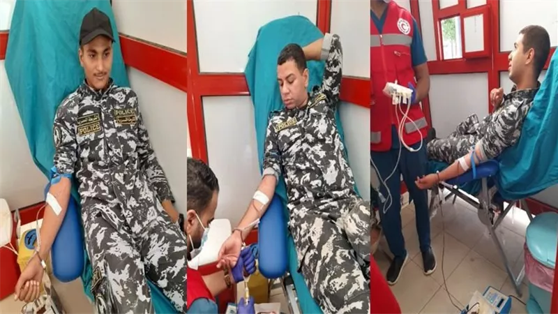 حملة للتبرع بالدم بمديرية أمن الأقصر لدعم المرضى وإنقاذ الأرواح