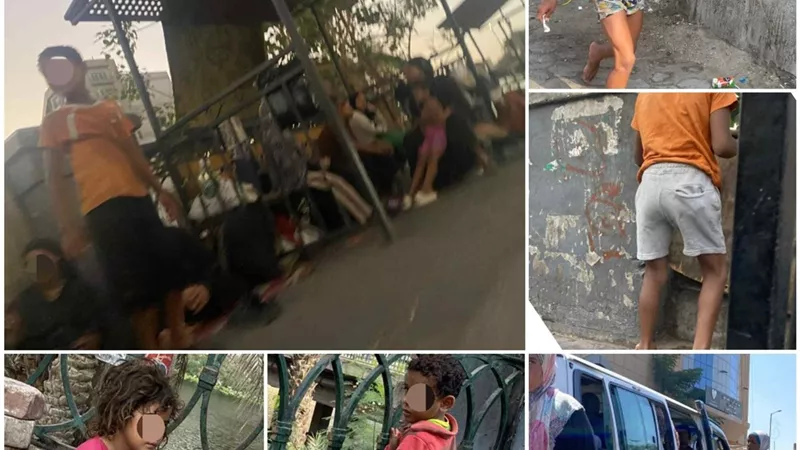 فوضى أمام معهد الأورام.. متسولون يسيطرون على الاستراحات والمرضى تحت الشمس |صور