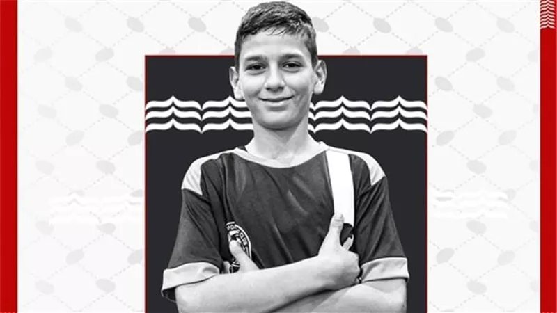 استشهاد اللاعب الفلسطينى محمد رامز السلطان رفقة أسرته في قصف للاحتلال اليوم