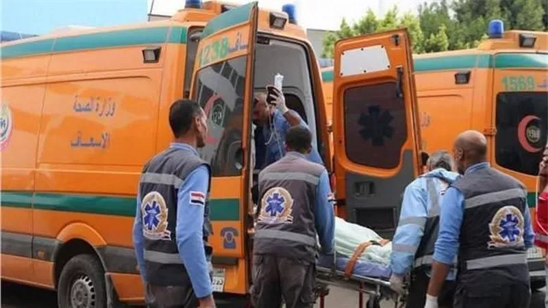 إصابة 12 شخصاً في حادث انقلاب تروسيكل بطريق العدالة بالبحيرة