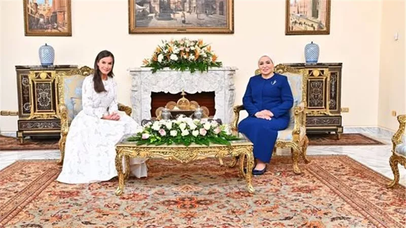 بعد زيارتها الأولى إلى مصر.. السيدة انتصار السيسي تستقبل ملكة إسبانيا 