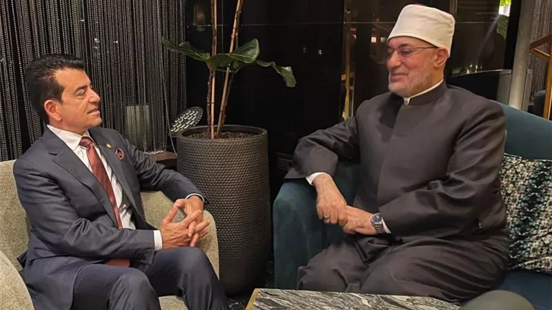 مفتي الجمهورية يلتقي المدير العام لمنظمة «الإيسيسكو» للتربية والعلوم والثقافة 