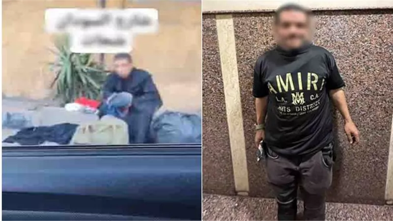تنكر بملابس نسائية للتسول بالجيزة.. كاميرا هاتف تفضح الحيلة وضبط المتهم