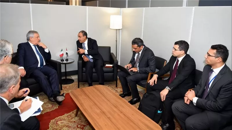 وزير الخارجية يلتقي نظيره الإيطالي لبحث التعاون الثنائي وفلسطين وليبيا