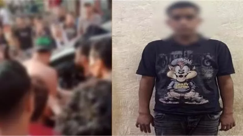 مشهد صادم في الجيزة.. عاطل يهاجم قائد سيارة عاري الصدر وسط الشارع | فيديو