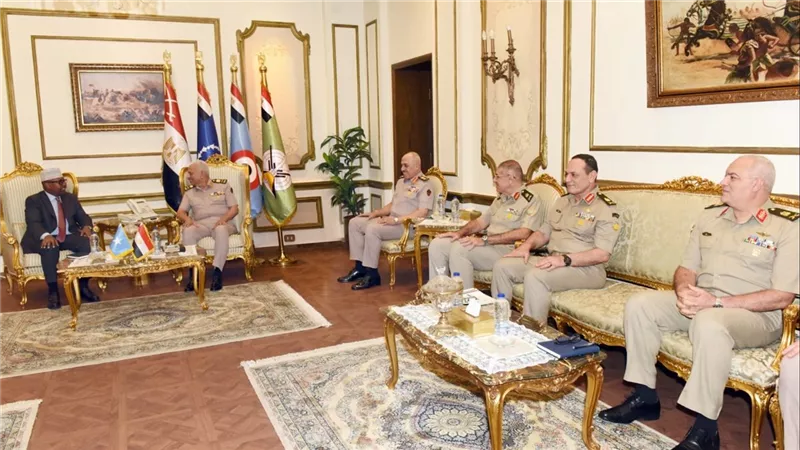 القائد العام للقوات المسلحة يلتقى وزير الدفاع الصومالي