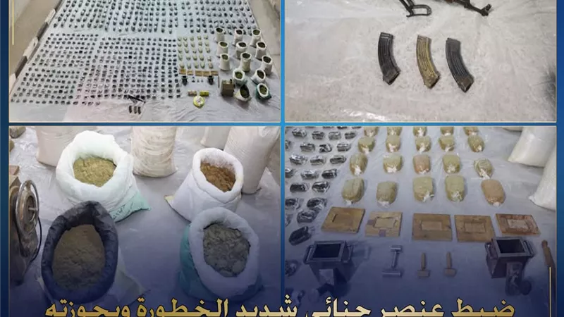 ضبط كمية من المواد المخدرة تقدر قيمتها حوالى 220 مليون جنيه بمخزن سري بالسويس