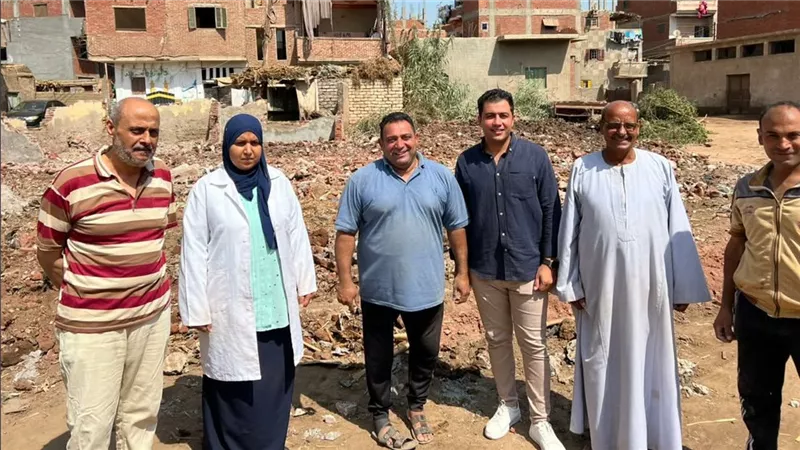 من أجل مستقبل أفضل| النائب محمد مصطفى يتابع إنشاء الوحدة البيطرية بقرية التلين