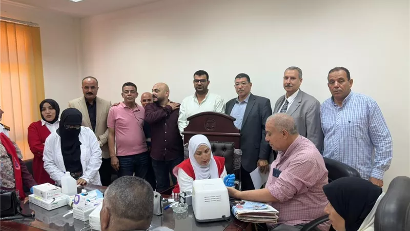 محكمة شمال الزقازيق الإبتدائية تفعل مبادرة 100 مليون صحة داخل اروقة المحاكم