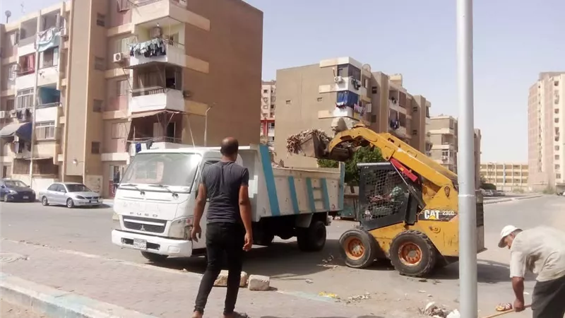 متابعة أعمال التطوير بمدينة السادات وتكثيف حملات النظافة بحي الأربعين بمحافظة 