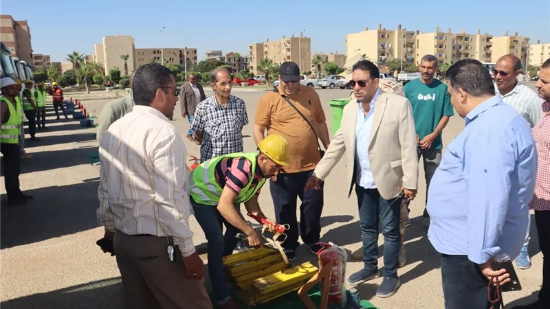 سكرتير عام محافظ بني سويف يتفقد اصطفاف المعدات بمركز إهناسيا ضمن خطة الاستعداد