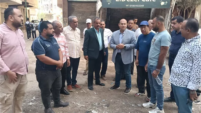 جولة ميدانية لنائب محافظ الجيزة بمركز منشأة القناطر | صور