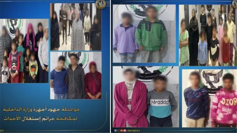 القبض على 21 شخصًا بصحبتهم 26 طفلاً لاستغلالهم فى أعمال التسول بالقاهرة