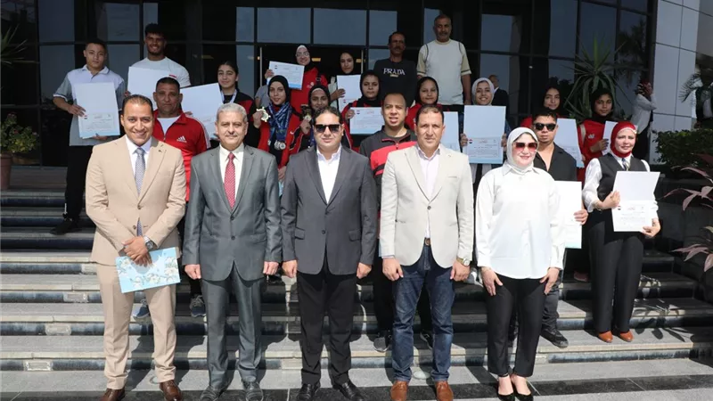 تكرّيم لاعبي ولاعبات بني سويف الدوليين الحاصلين على ميداليات مختلفة