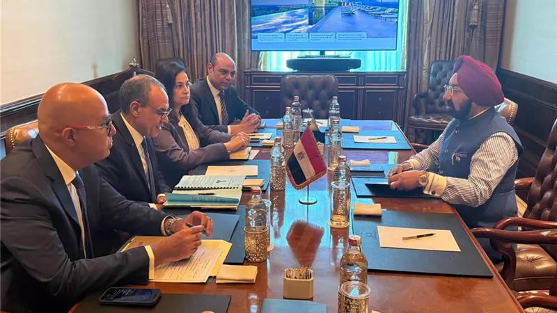 وزير الخارجية يلتقي رئيس مجموعة شركات Sun الهندية                             