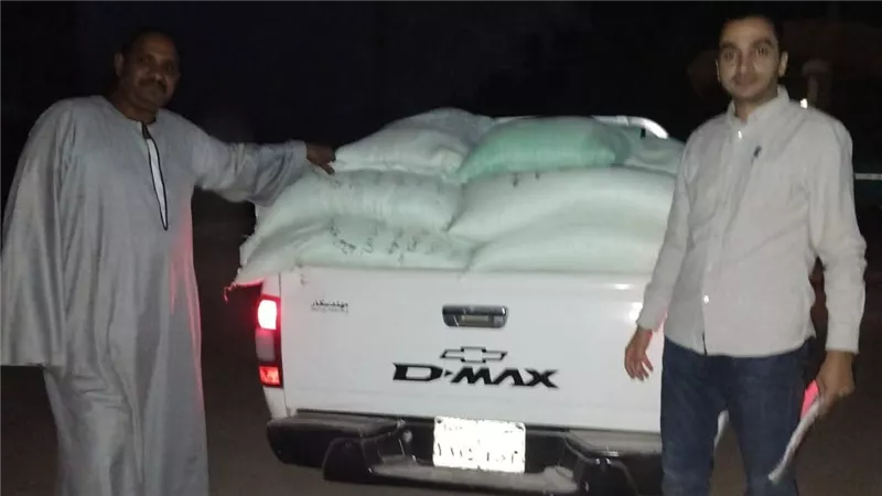 ضبط 28 شيكارة دقيق بلدي مدعم في المنوفية قبل بيعها بالسوق السوداء