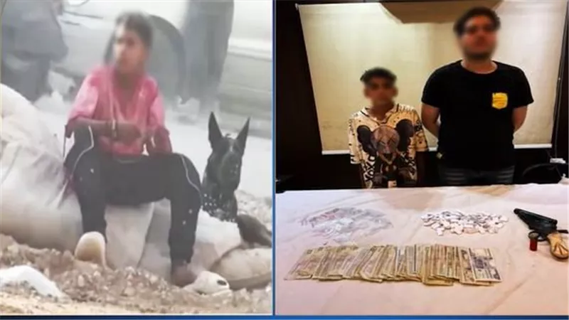 القبض على شخصين يروجان المخدرات باستخدام «كلب» في شبرا الخيمة
