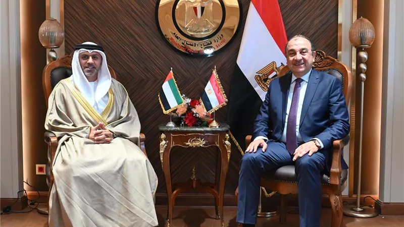 وزير قطاع الأعمال العام يستقبل سفير الإمارات الجديد بالقاهرة