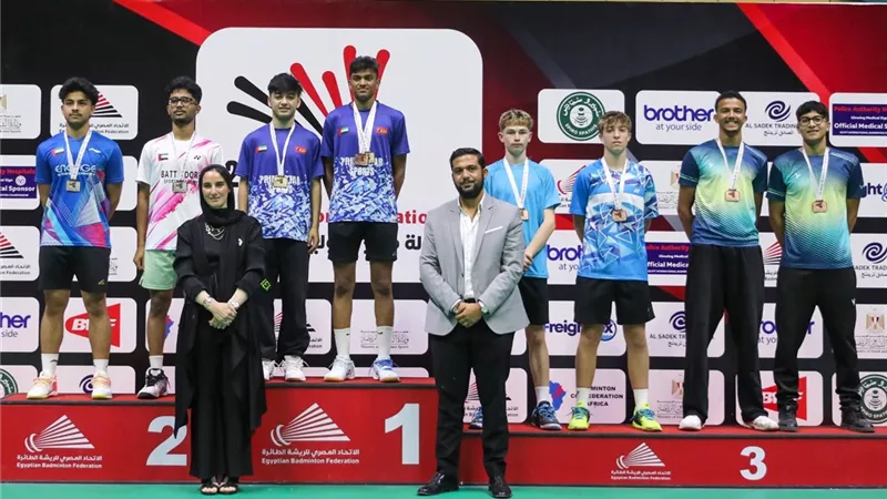 8 ميداليات حصيلة منتخب الريشة الطائرة في بطولة مصر الدولية للناشئين