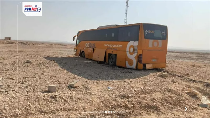 ننشر أسماء 15 مصابا في حادث انحراف أتوبيس ركاب على الطريق الصحراوي بقنا