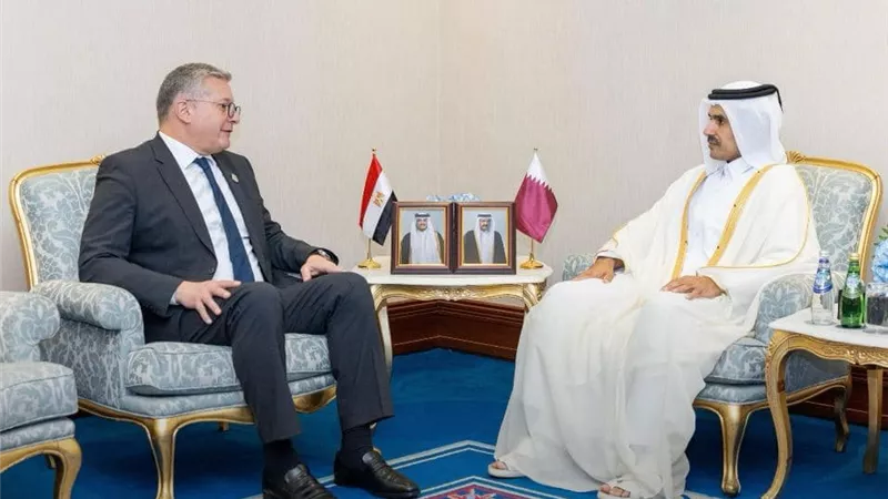 تفاصيل لقاءات لوزير البترول والثروة المعدنية مع كبار المسئولين في قطر 