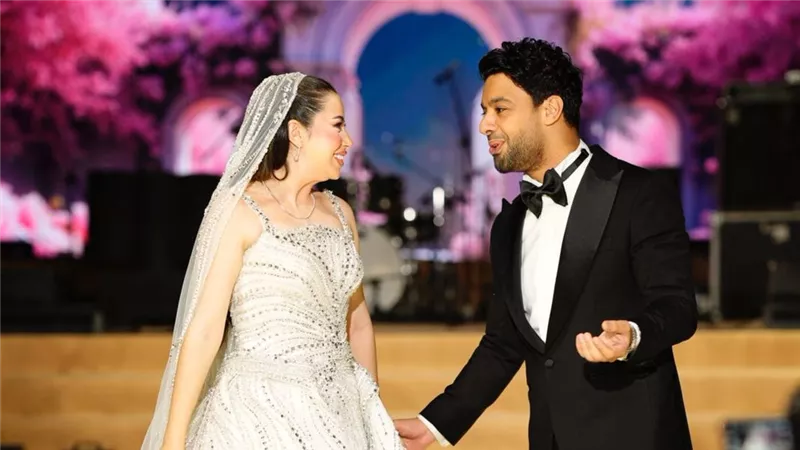 الصور الأولى من حفل زفاف أحمد جمال وفرح الموجي في القاهرة