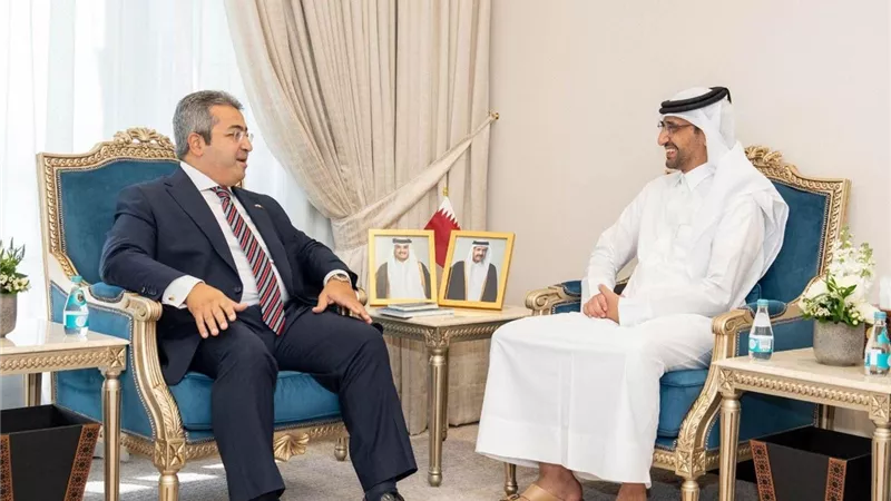 السفير وليد فهمي الفقي يلتقي وزير العدل القطري إبراهيم المهندي