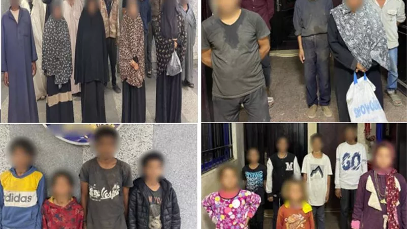 ضبط 14 شخصًا بينهم 5 سيدات لاستغلال 11 طفلًا في التسول وبيع السلع بالقليوبية