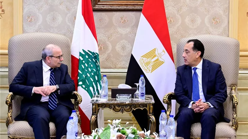 رئيس الوزراء يستقبل نظيره اللبناني بمطار القاهرة الدولي