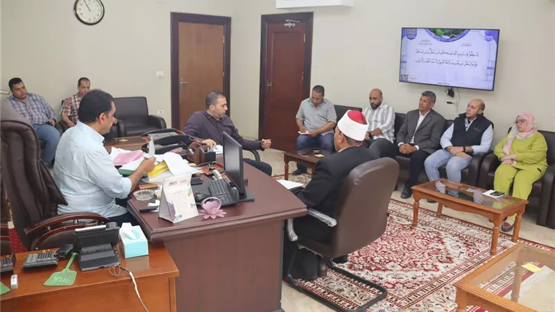 سكرتير بني سويف يتابع تطوير مسجد السيدة حورية للحفاظ على طابعه الأثري