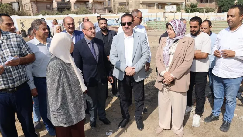 محافظ المنوفية يتفقد أعمال إنشاء جناح جديد بمدرسة الشهيد محمد كامل بقويسنا