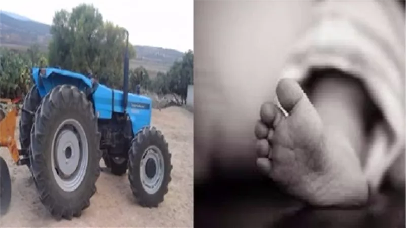 جرار بلا أرقام يدهس طفلة بقرية شبرا النملة في طنطا بمحافظة الغربية 