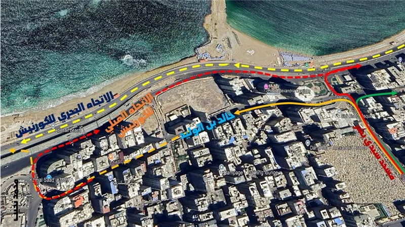 تحويلات مرورية جديدة بمنطقة سيدي بشر شرق محافظة الإسكندرية 
