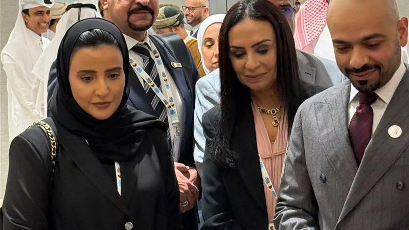 وزيرة التضامن تفتتح فعاليات المعرض العربي للأسر المنتجة بالدوحة