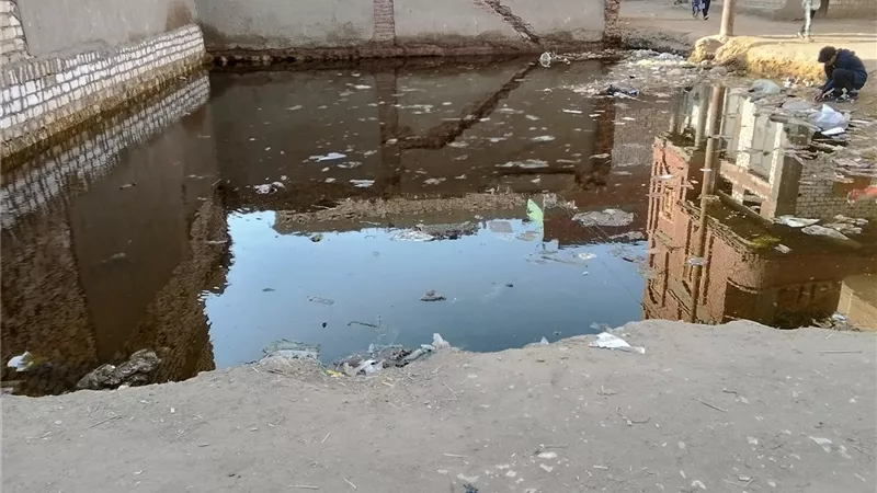 الصرف غرق البلد.. استغاثة أهالي قرية قلها باهناسيا ببنى سويف: معندناش خدمات