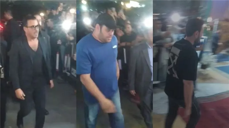 محمد ممدوح ومحمد رجب وأحمد زاهر يشاركون في عزاء والد محمد رمضان|صور