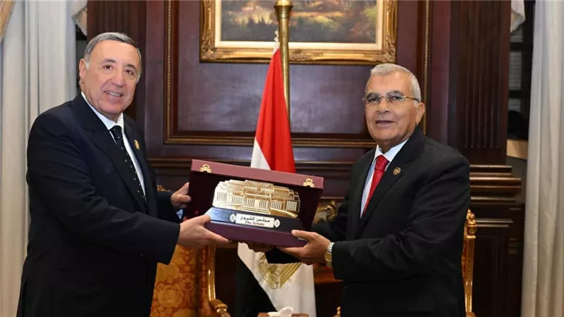 المستشار عصام فريد يستقبل رئيس المحكمة الدستورية العليا