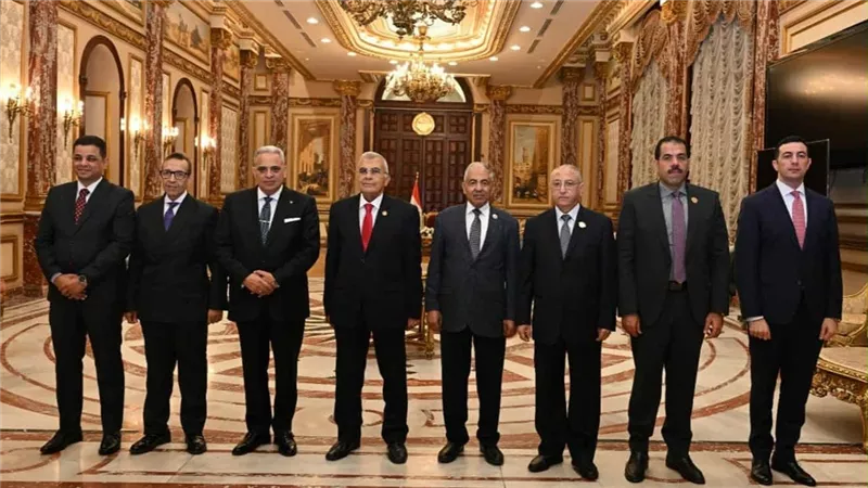 المستشار عصام فريد يستقبل رئيس نادي قضاة مصر والوفد المرافق له