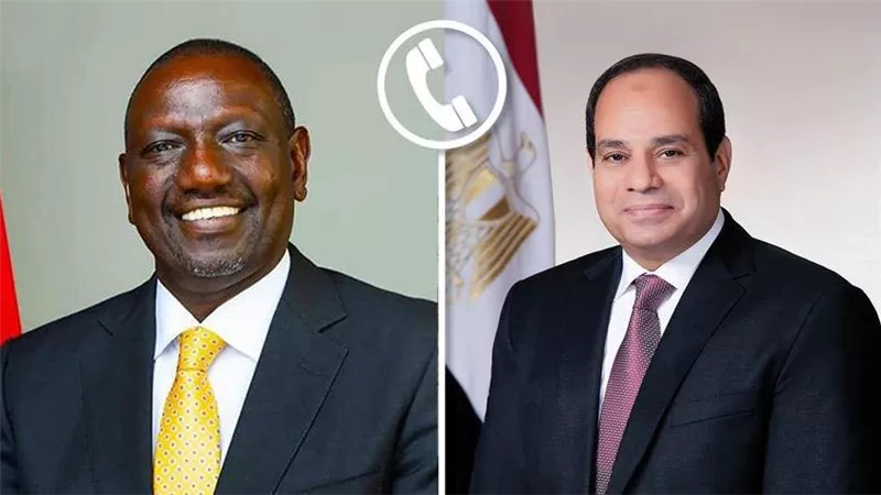 الرئيس عبدالفتاح السيسي يتلقى اتصالًا هاتفيًا من نظيره الكيني 