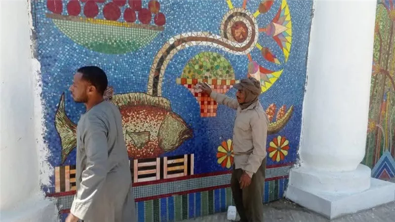  رفع كفاءة جدارية كوبري دندرة لاستقبال عيد الفطر المبارك|صور